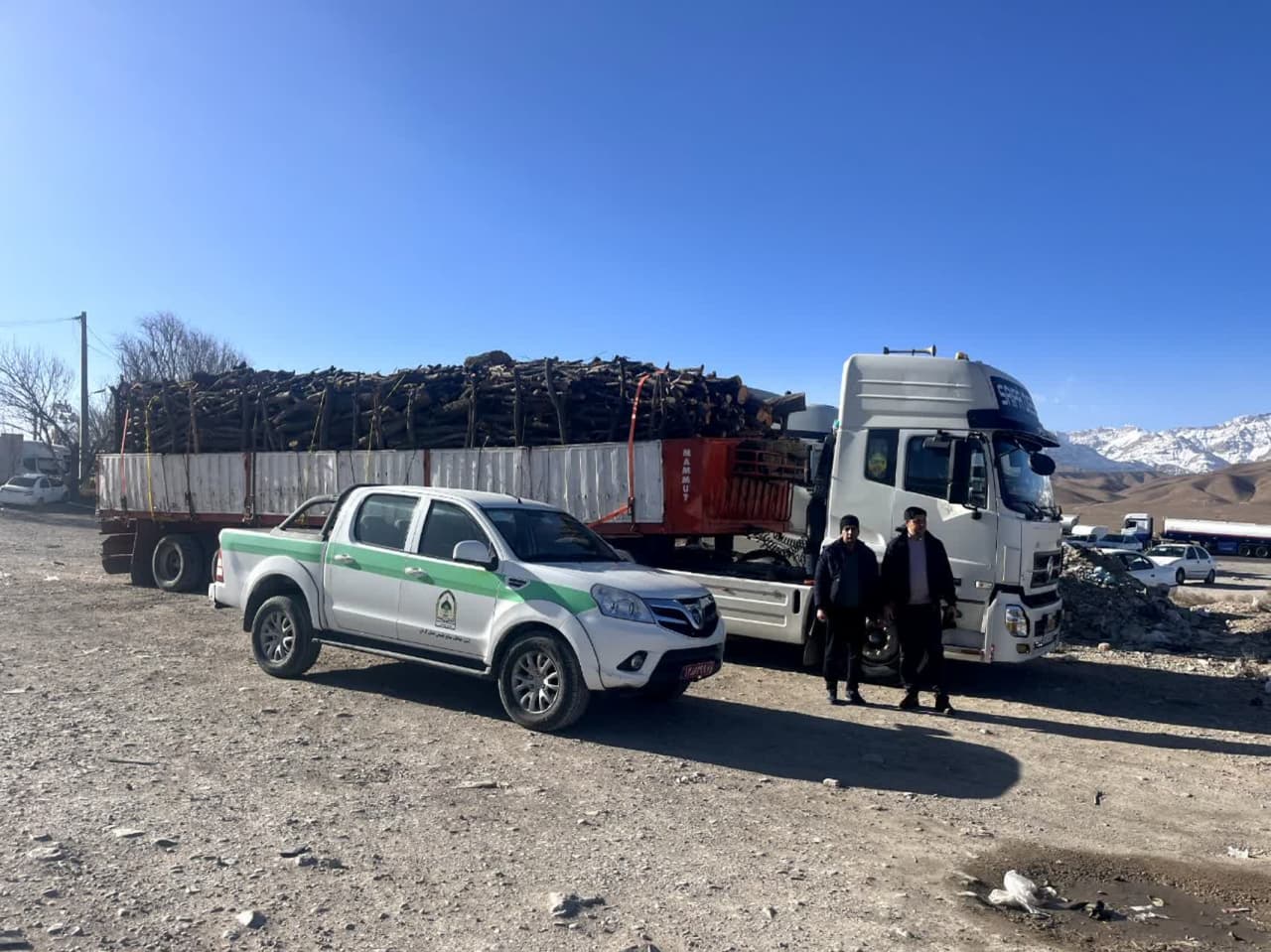 کشف چوب قاچاق در محور بم به کرمان